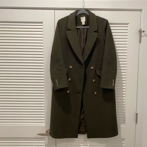 H&M double breasted long coat